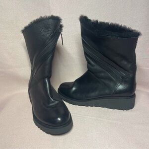 UGG Black Leather Boots